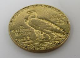 1928 Indian Head $2.50 Gold Quarter Eagle Estate
