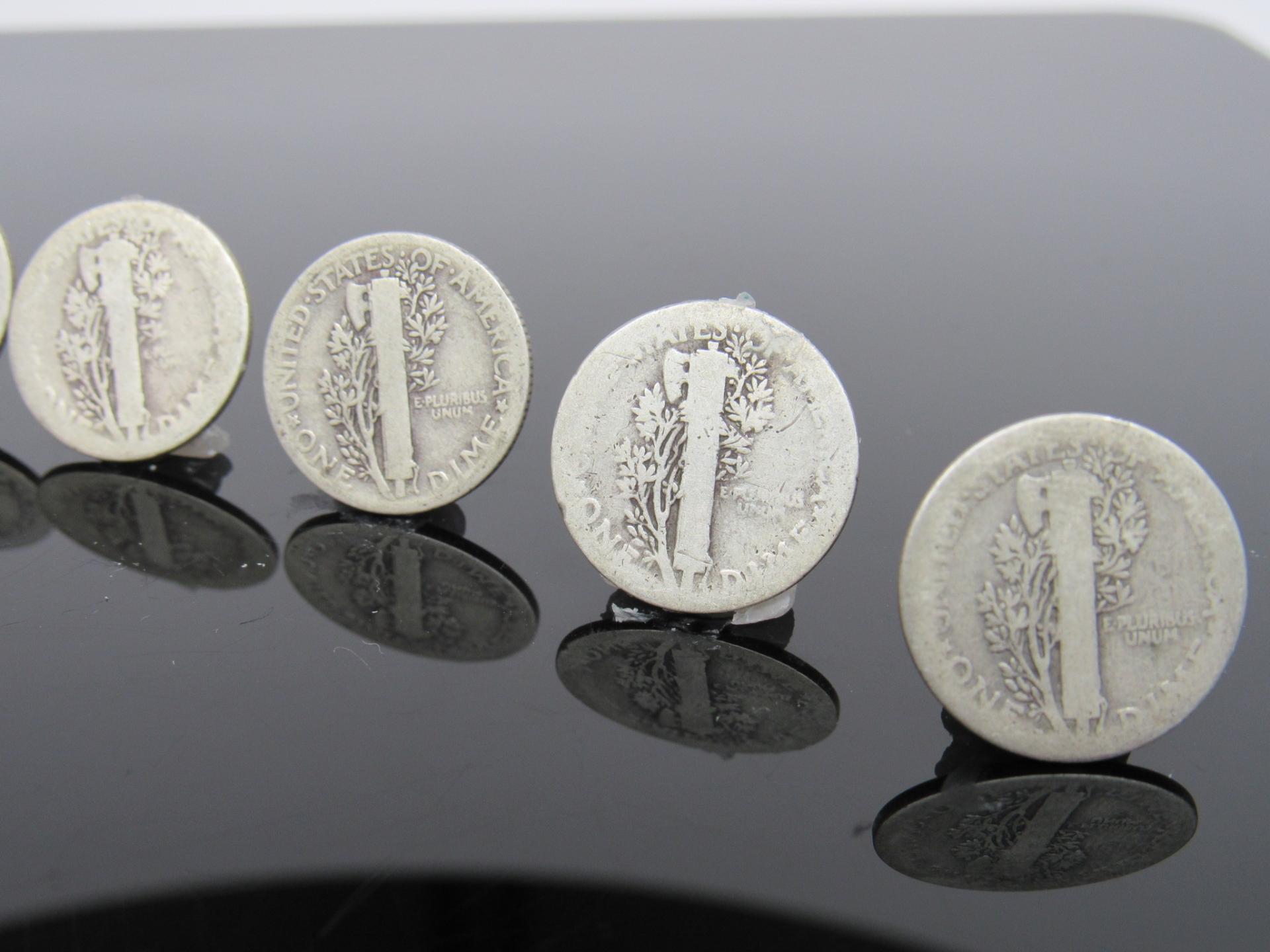 (10) Silver Mercury Dimes