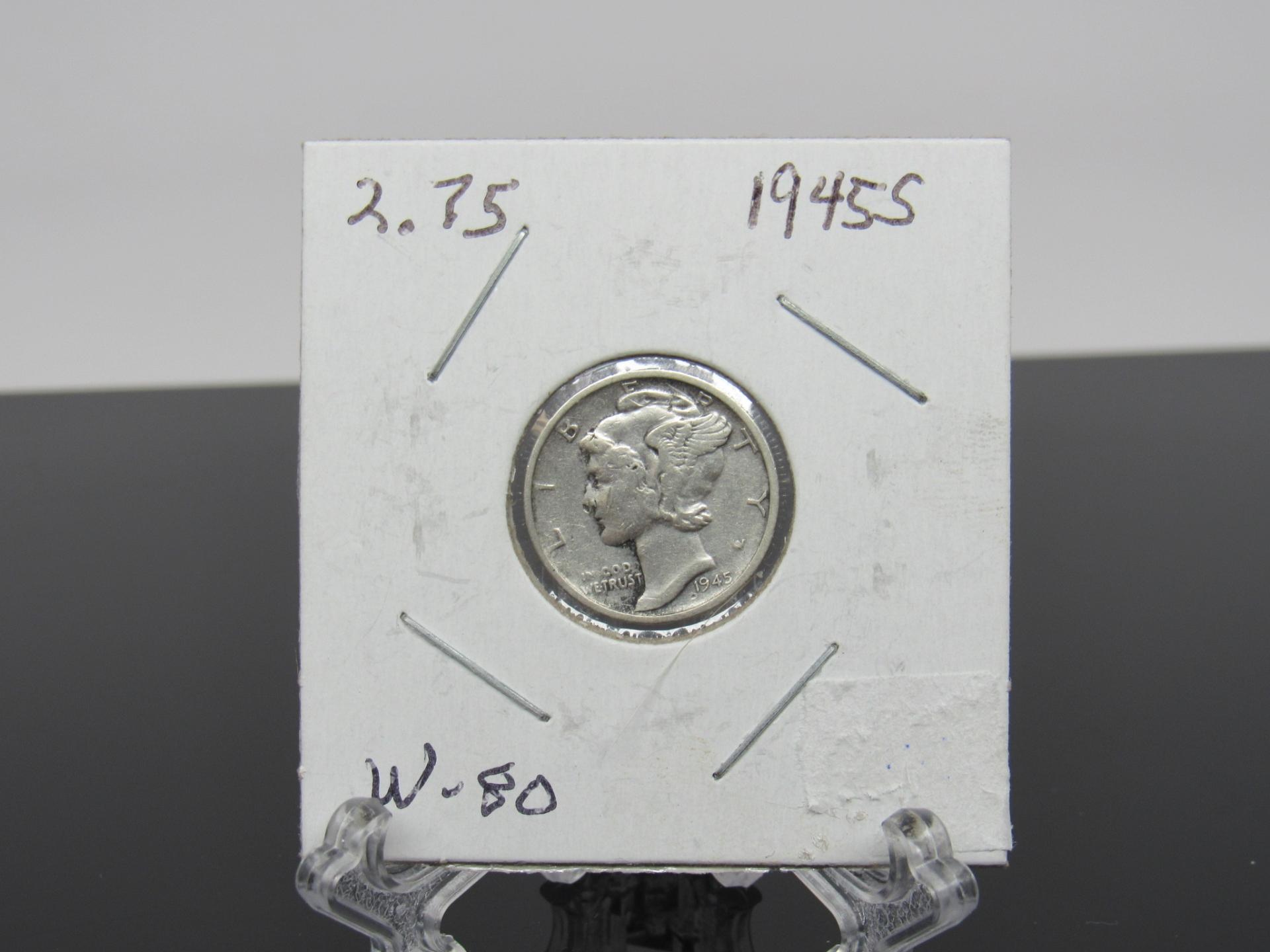 1945 Mercury Dime