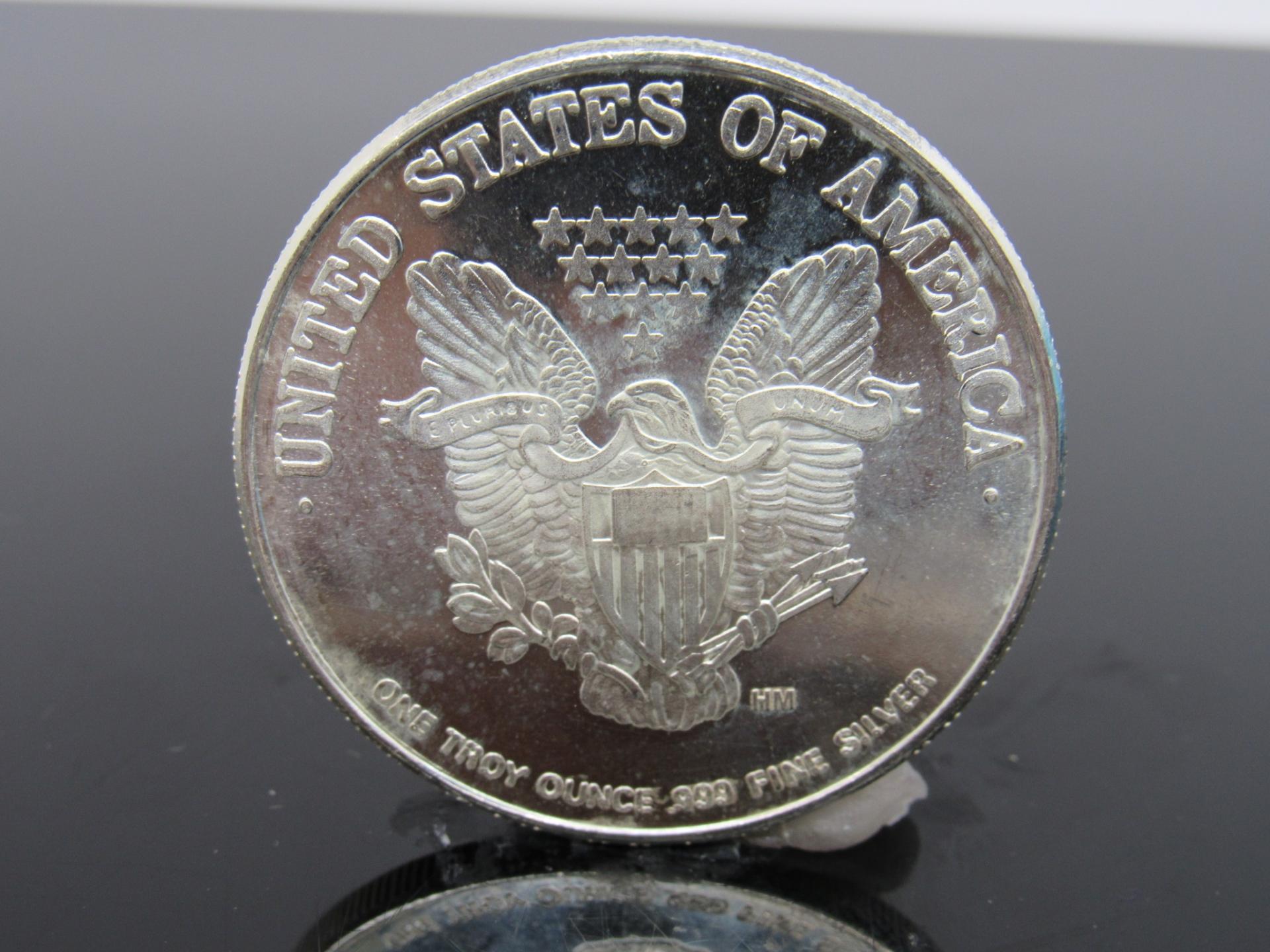 1 Troy Ounce Silver Liberty Dollar Round