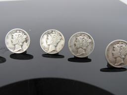 (10) US Silver Mercury Dimes