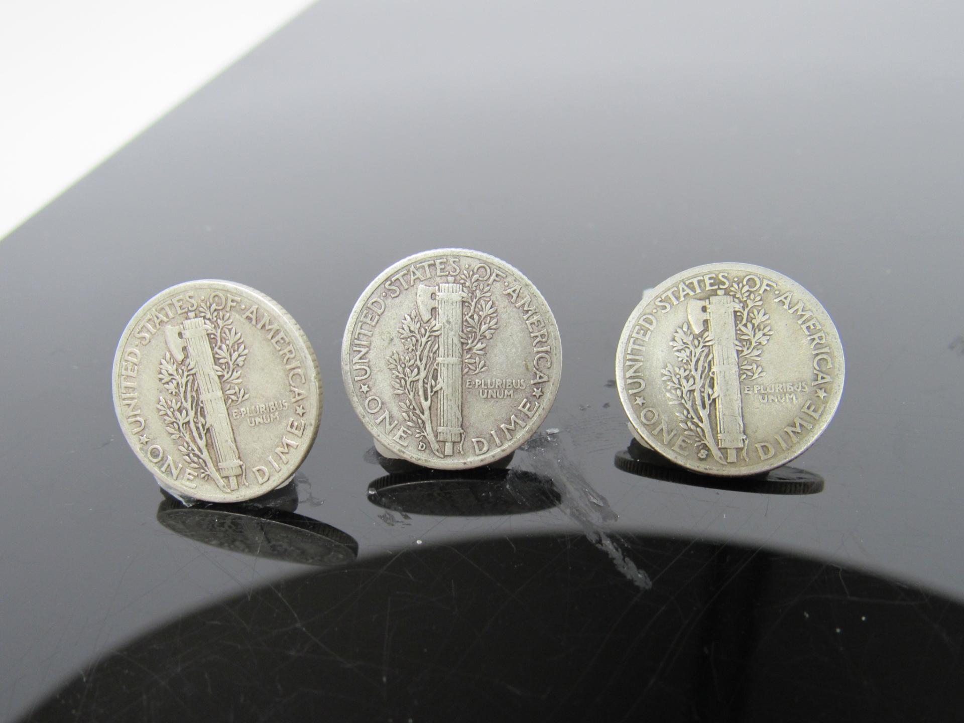 (10) US Silver Mercury Dimes