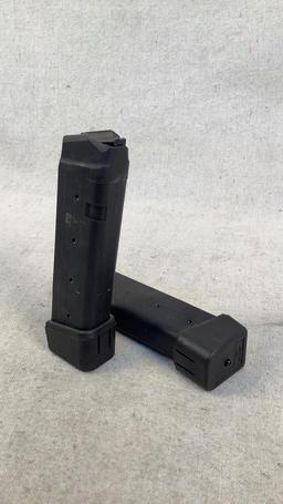 (2) Scherer Glock 17 Magazine with +2 Base Plate