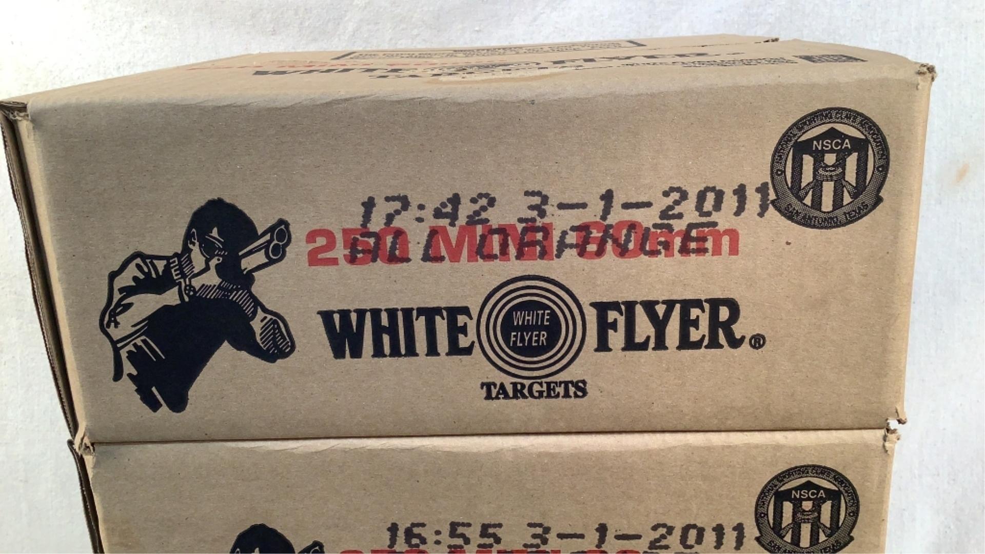 (4) Cases of White Flyer 60mm Clay Targets (250)