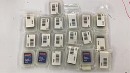 (19) Sandisk 128MB Sd Cards