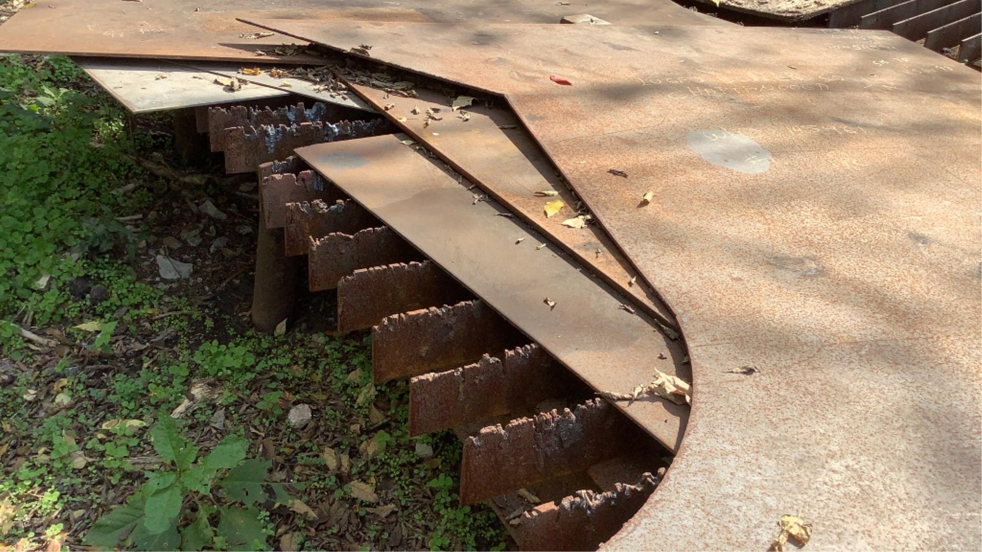 Burn Table With Cut Metal