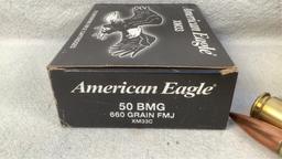 (18) American Eagle 50 BMG XM33C Ammunition