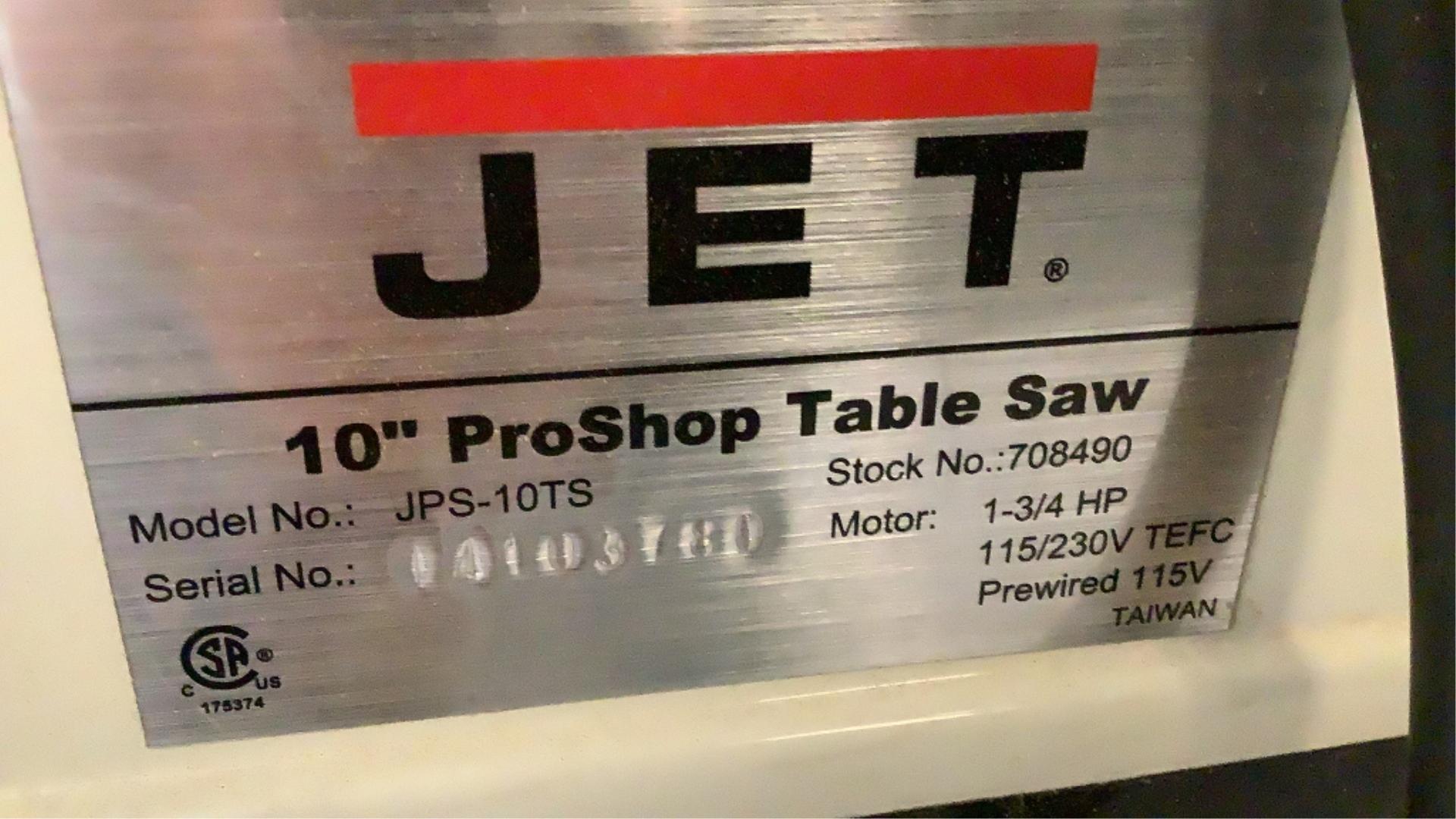Jet 10" Table Saw JPS-10TS 1-3/4HP