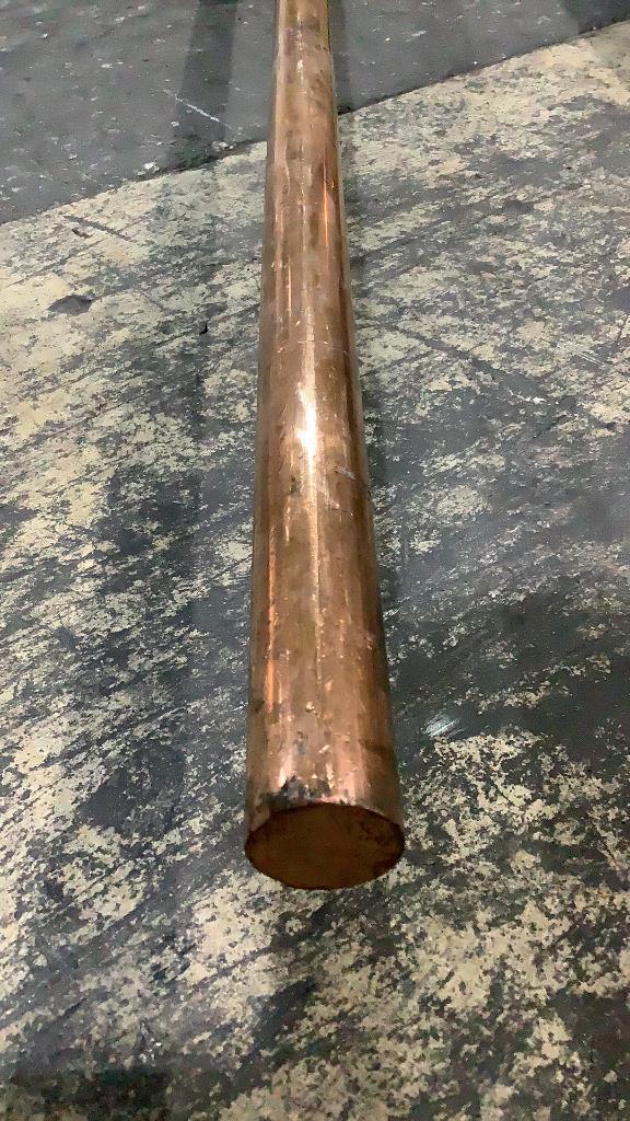 12'x1-1/4" Round Copper Bar Stock