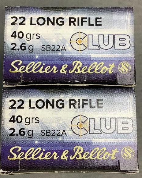 (2x)50 Rnds 22LR Sellier&Bellot Ammo