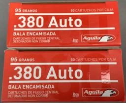 (2x) 50 Rnds 380 ACP Aguila Ammo