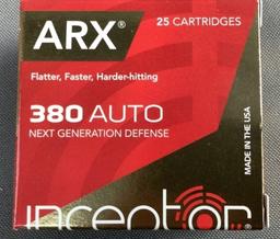 (2x) 25 Rnds 380 Auto Inceptor ARX Ammo