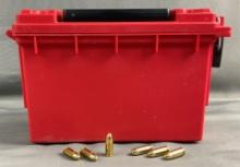 (Approx 500) Rnds w/Ammo Can 9mm Luger