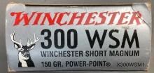 20 Rnds Winchester SuperX 300 WSM Ammo