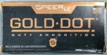50 Rnds Speer LE Gold-Dot GDHP 38 Special +P