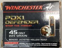 20 Rnds Winchester PDX1 Defender 45 Colt Ammo
