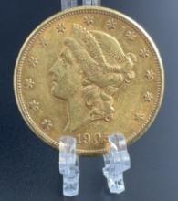 1905 US Liberty Head $20 Gold Coin