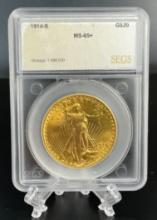 1914 Saint Gaudens $20 Gold Coin S