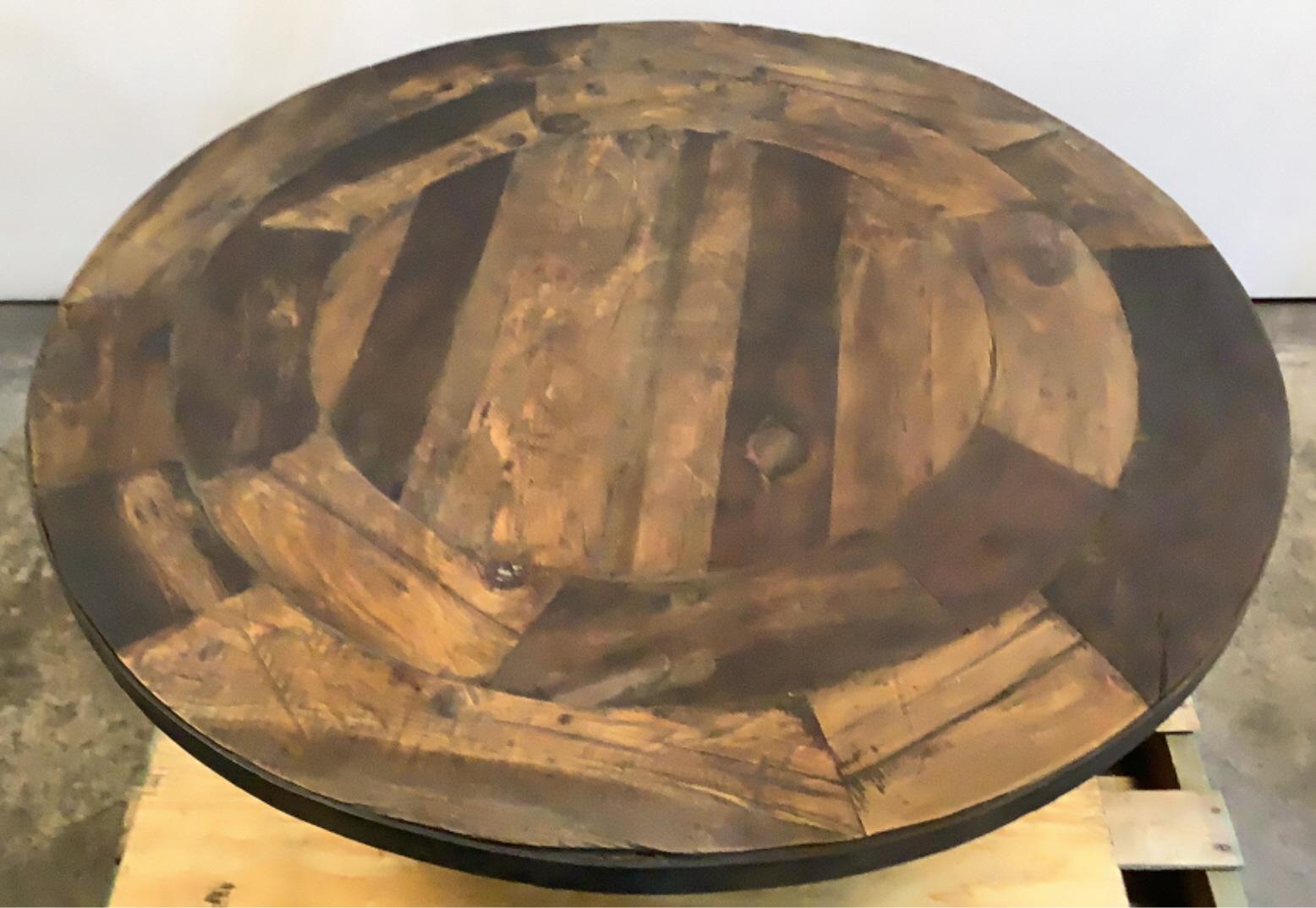 Round Metal / Wooden Table