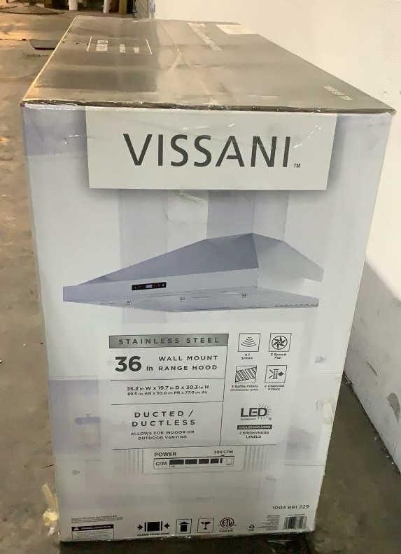 Vissani 36" Wall Mount Range Hood 1003 991 729