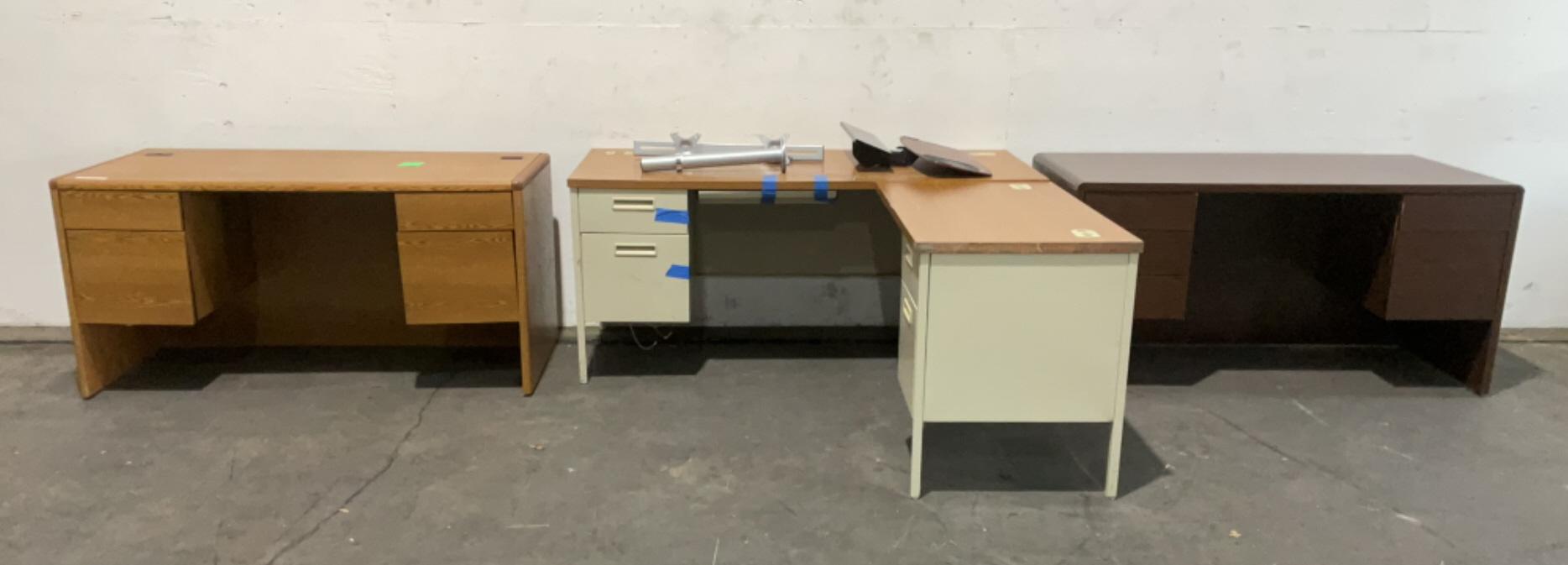 (3) Assorted Desks