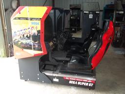 Dual Sega Super GT Driving Arcade Game