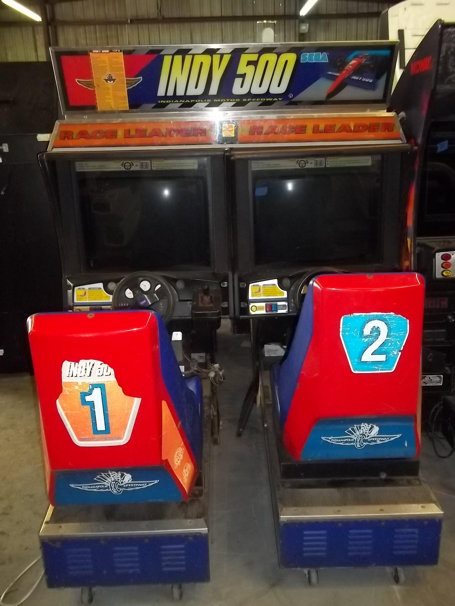 Sega Indy 500 Dual Chair Driving Arcade Game