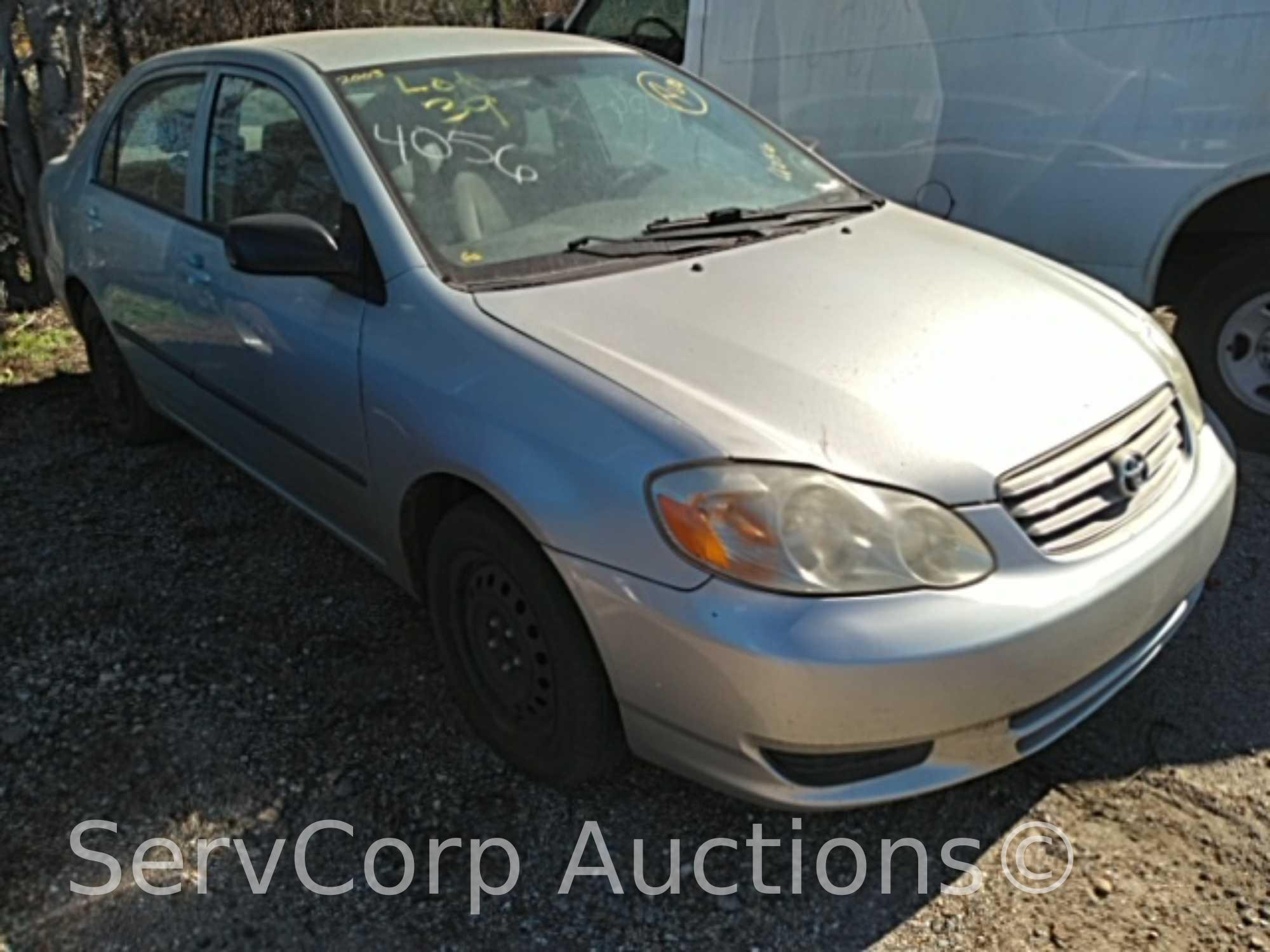 2003 Toyota Corolla Passenger Car, VIN # 1NXBR32E23Z001765