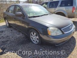 2007 Ford Five Hundred Passenger Car, VIN # 1FAHP24147G143196 Water Damage, Reconstructed