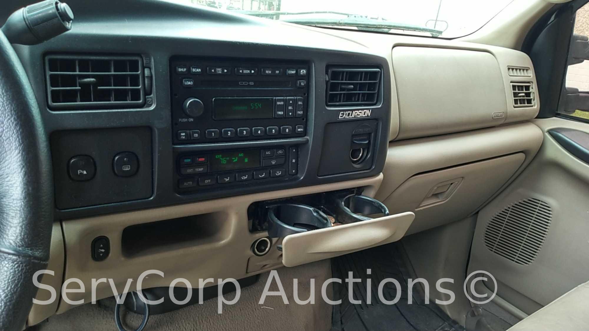 2005 Ford Excursion Multipurpose Vehicle (MPV), VIN # 1FMNU42P85ED44631