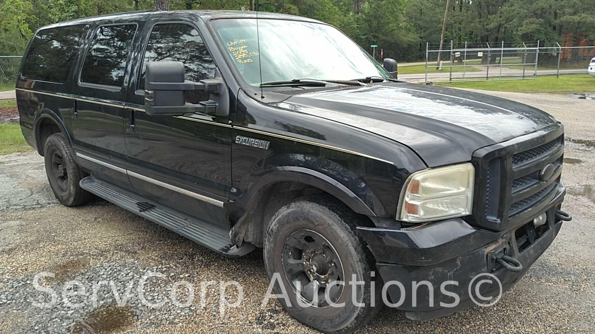 2005 Ford Excursion Multipurpose Vehicle (MPV), VIN # 1FMNU42P85ED44631