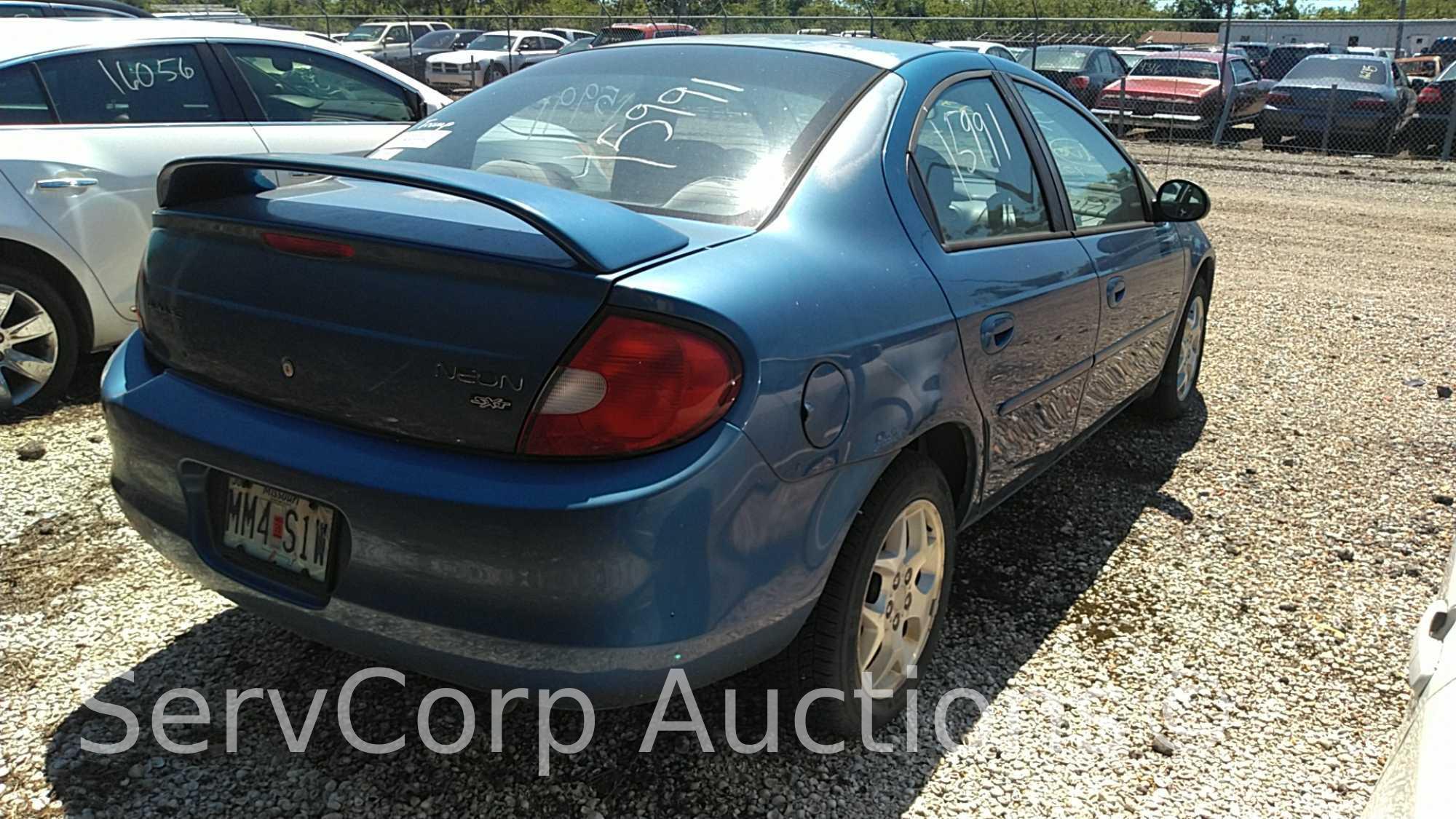 2002 Dodge Neon Passenger Car, VIN # 1B3ES56C12D645574