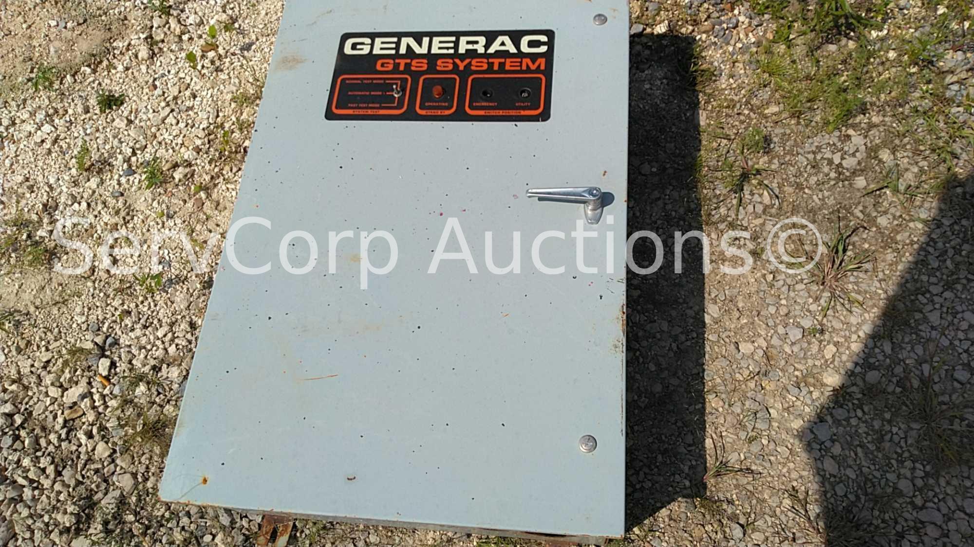 1992 Generac Model 92A04254-S Generator with Transfer Switch Serial 2005788