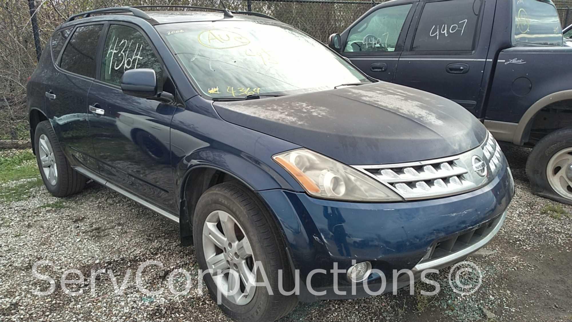 2006 Nissan Murano Multipurpose Vehicle (MPV), VIN # JN8AZ08T76W421720