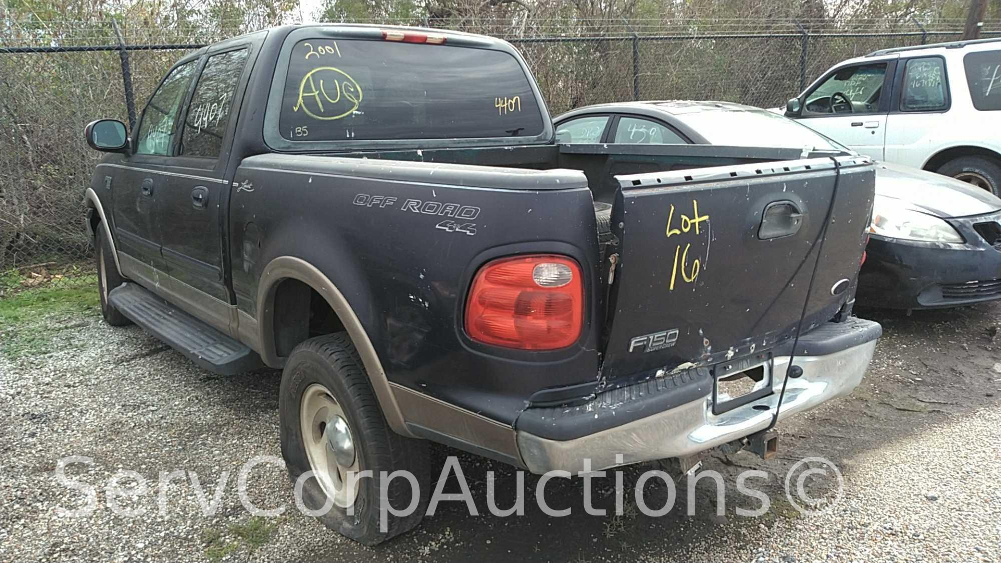 2001 Ford F-150 Pickup Truck, VIN # 1FTRW08L01KA61777