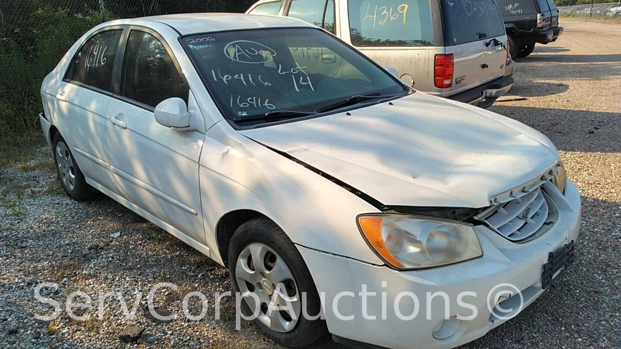 2006 Kia Spectra Passenger Car, VIN # KNAFE121165265879