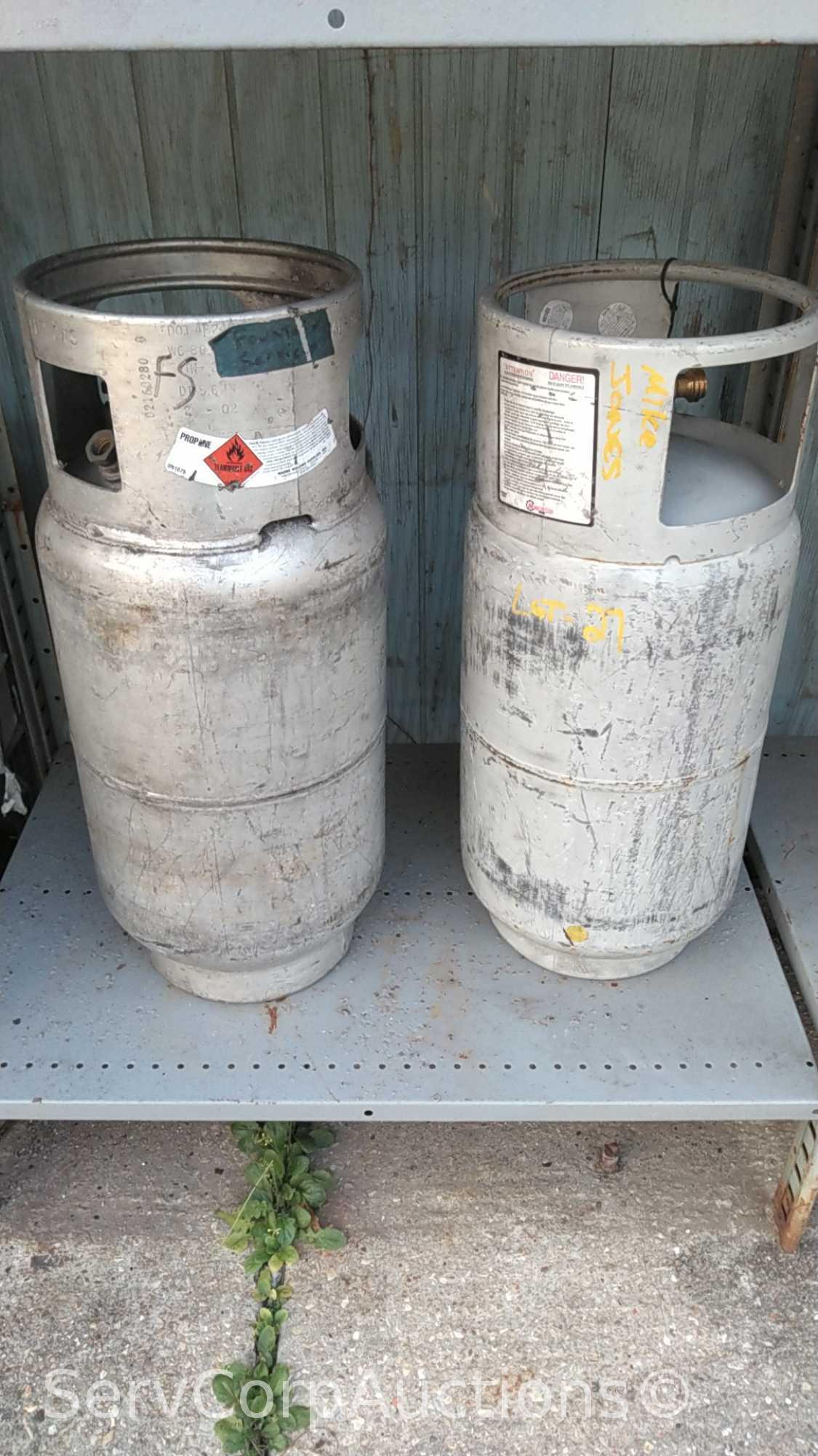 Lot of 2 Forklift Propane Fuel Cylinders