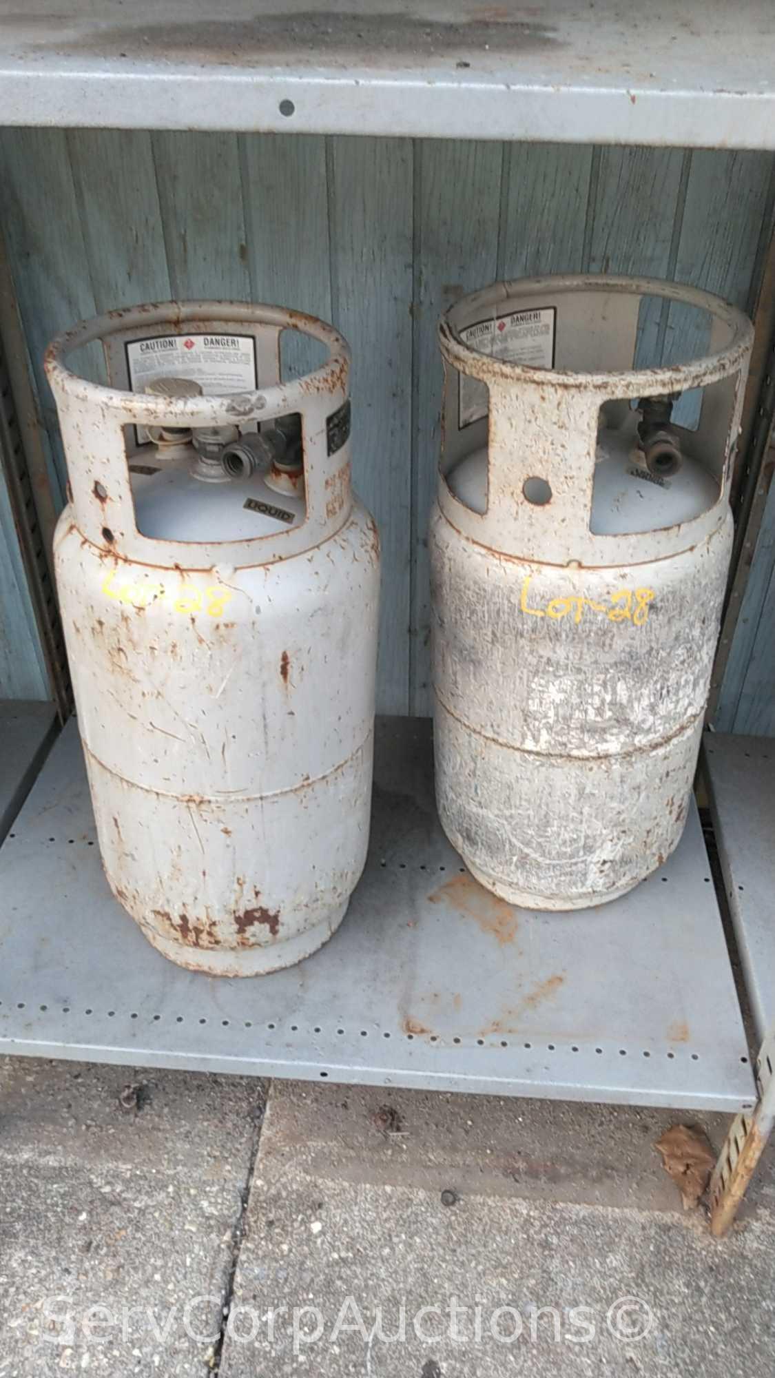 Lot of 2 Forklift Propane Fuel Cylinders