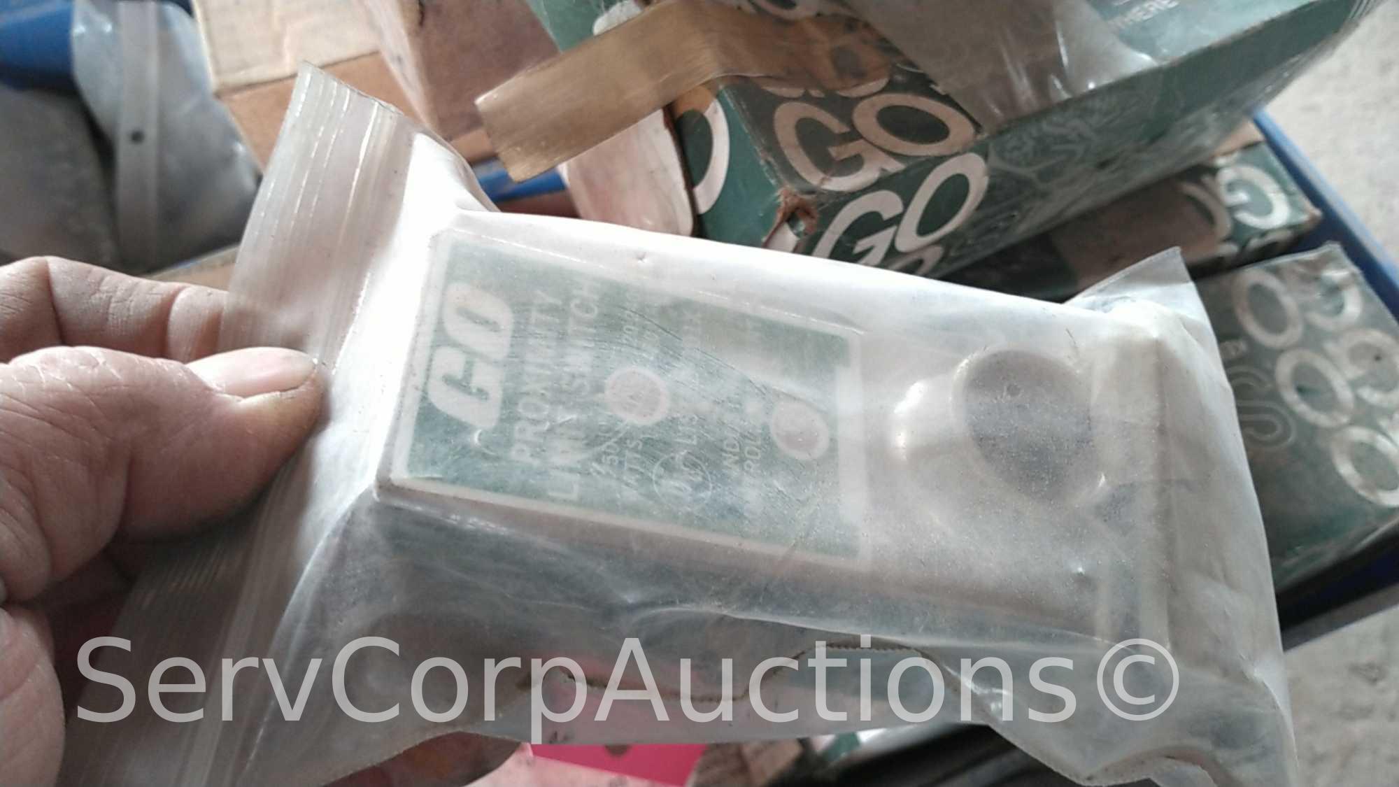 Lot on Pallet: Terminal Blocks, Hex Cap Screws, Proximity Limit Switches, Grease Fittings, Pipe