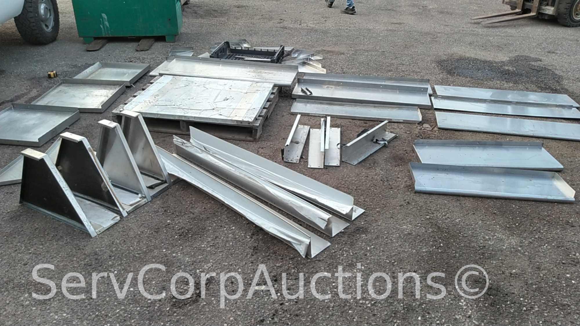 Lot on Pallet: Various Stainless Wall Mount Shelving