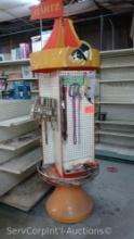 Lot of Pet Display Center with Dog Leashes, Water Bottle, Pet Food Can Covers, Clips, Pet Cooling