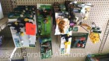 Lot Of Various Green Thumb Pulsating Sprinklers, Nelson Brass Impact Sprinkler, Scott Spray Gun Kit,