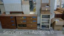 Lot Of Dressers, Four-Wheel Rolling Cart, Samsung Ties, Wood Clips