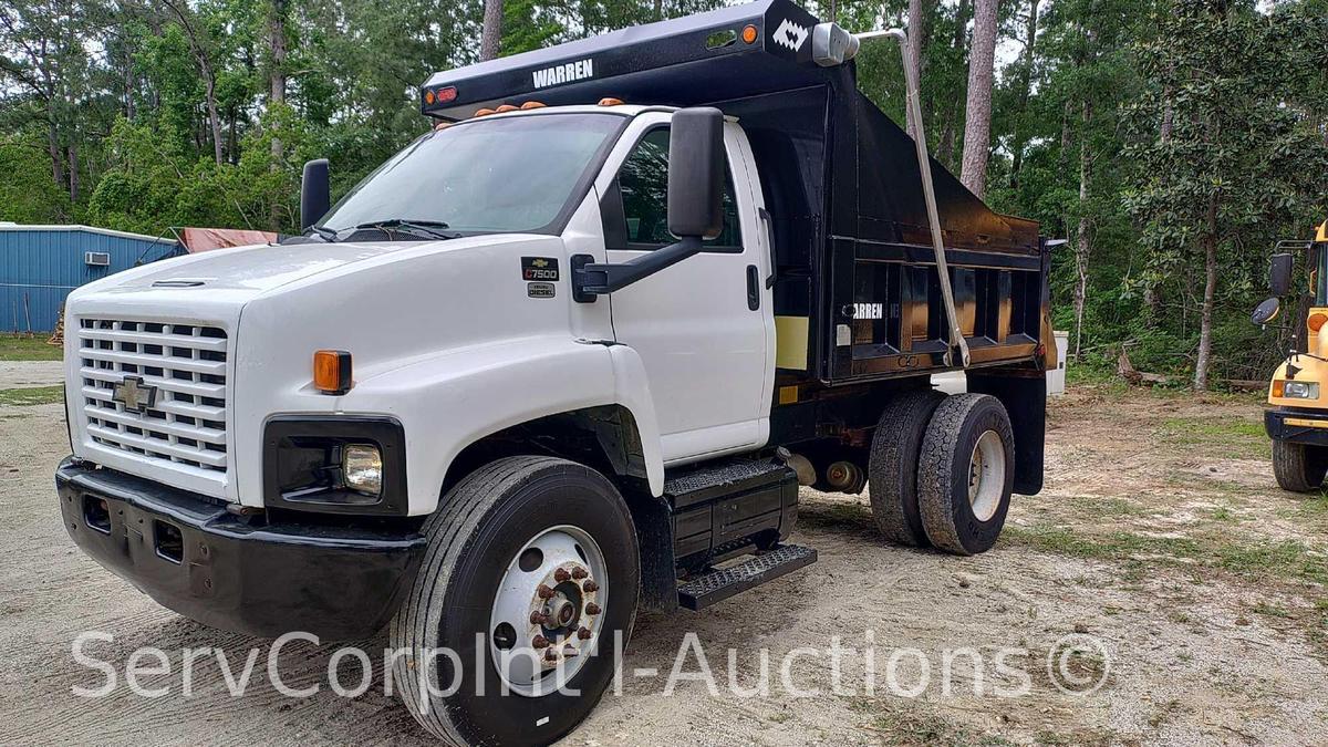 2008 Chevrolet C7500 5/6-Yard Dump Truck, VIN # 1GBP7C1B98F413088