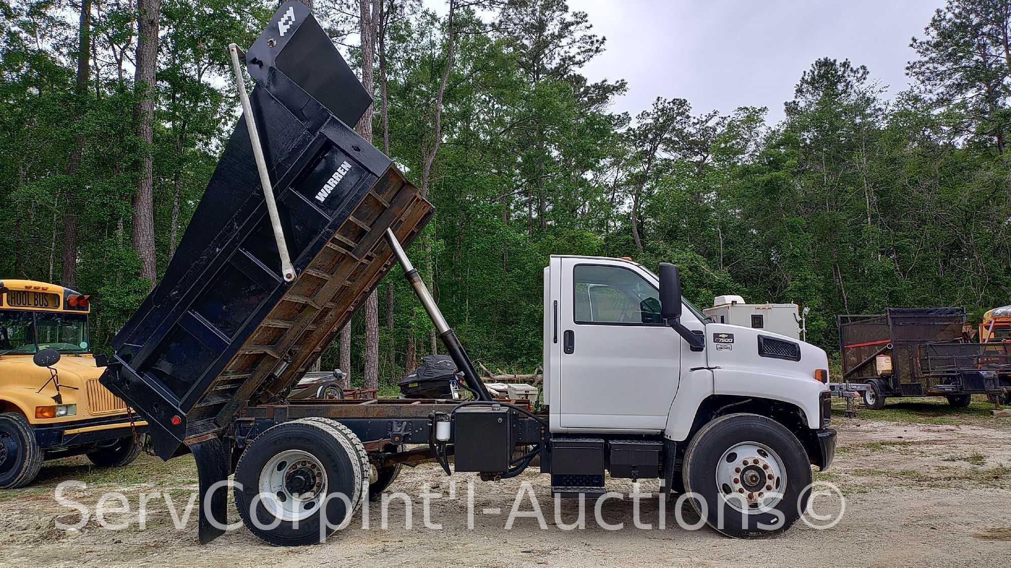 2008 Chevrolet C7500 5/6-Yard Dump Truck, VIN # 1GBP7C1B98F413088