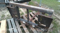 Lot on Pallet of Black Hay Spear Skidsteer Attachment