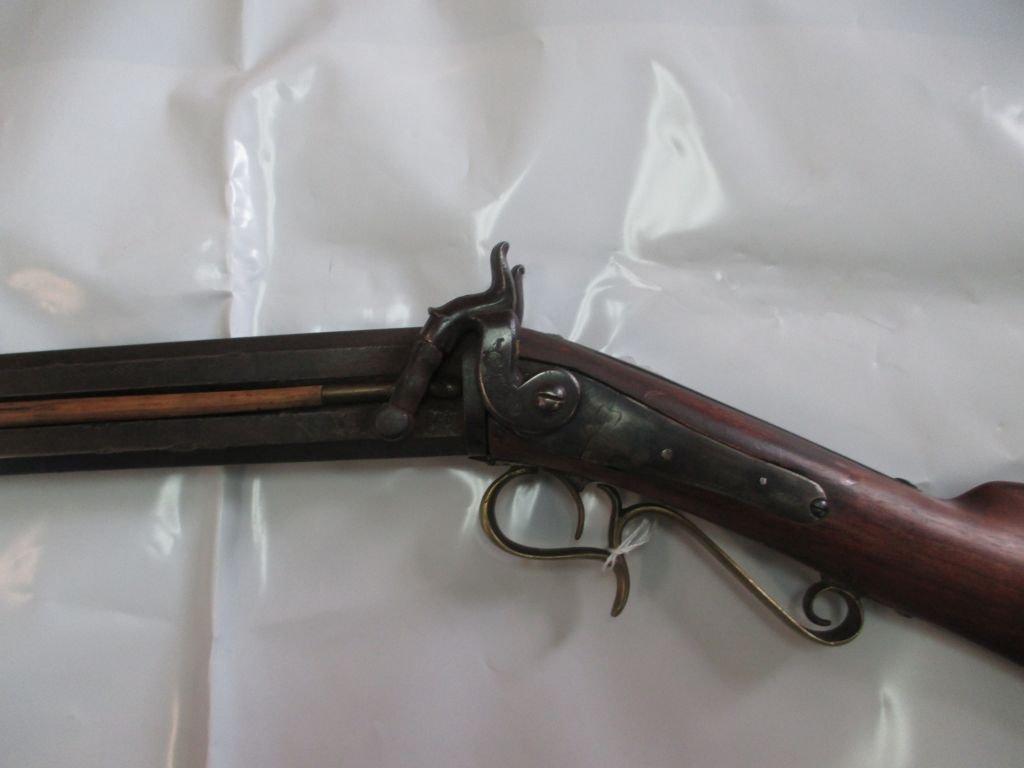 JR-1 1800's H. Persons Made Double barrel over under black powder rifle/shotgun. RARE