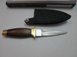 jr-13 Brand new 6in boot knife with leather sheath