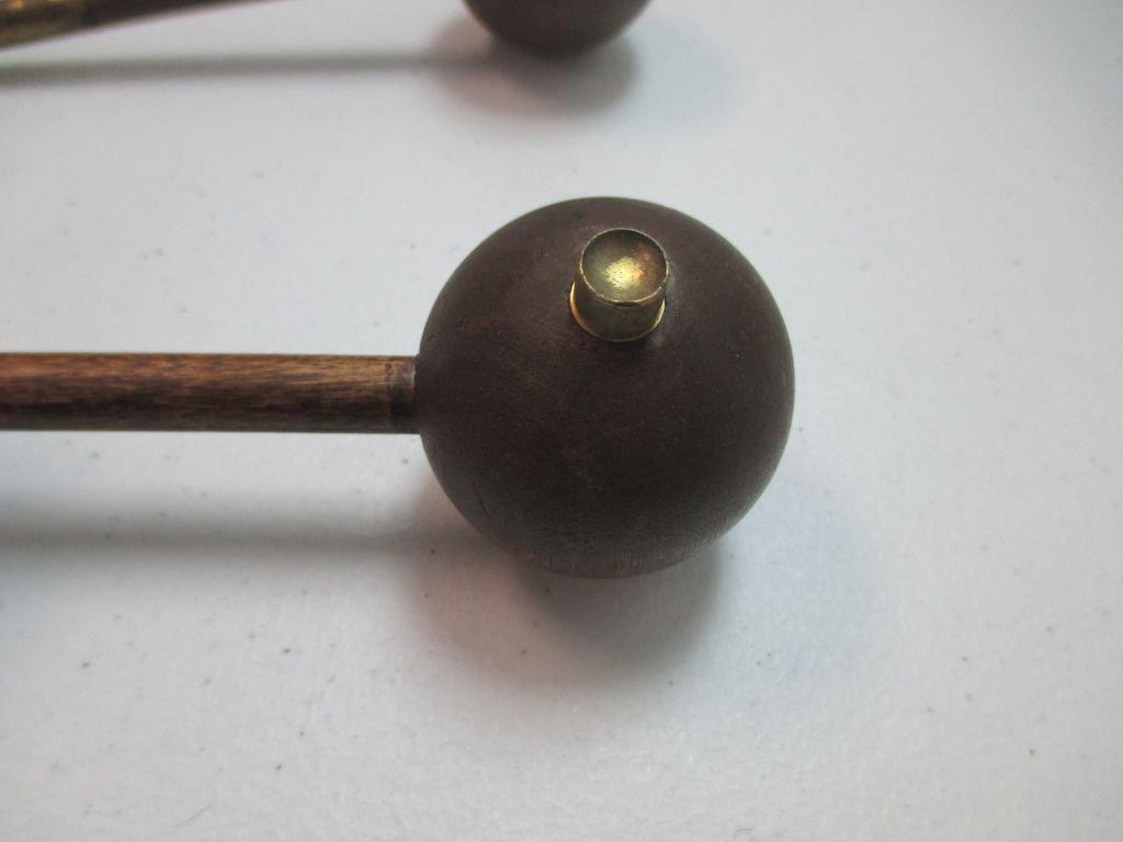 jr-19 2x Antique black powder ball starter rods with firing wicks. Great condition