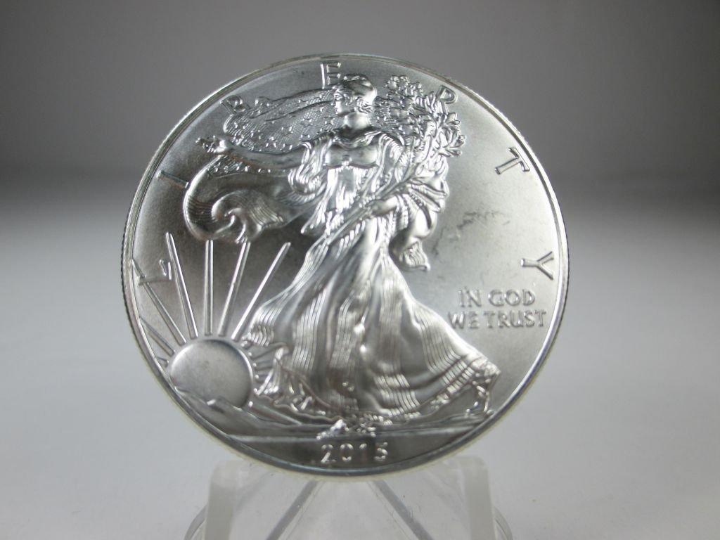 jr-39 2015 Choice Brilliant Unc American Silver Eagle